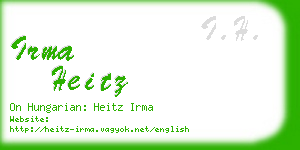 irma heitz business card